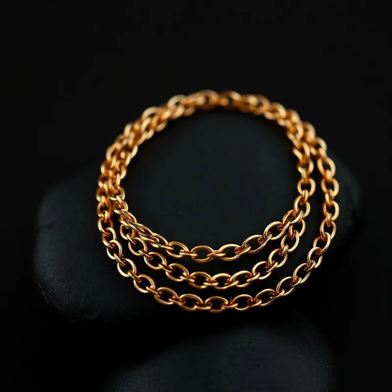 Pulseira em ouro sobre pedra escura